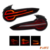 Red Clear 3D Stripe Bar Full LED Tail Lights with Sequential Indicator for Mazda MX-5 ND 2015-2024