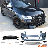 RS-Q5 Style Front Bumper Bar Bodykit with Black Honeycomb Grille Grill for AUDI Q5 8R 2013-2016