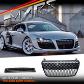 Gloss Black Honeycomb RS Style Front Bumper Bar Grille Grill Bodykit for AUDI R8 2008-2012