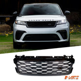 Gloss Black SVAutobiography Style Front Bumper Bar Grille Grill Bodykit for Land Rover Range Rover Velar L560 2017-2024