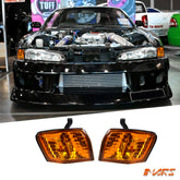 Amber Yellow JDM Side Corner Parker Lights for Nissan 200SX Silvia S14 Series 2 1997-1998