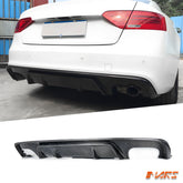 Carbon Fibre Rear Bumper bar Diffuser Bodykit with Twin Exhaust outlet for AUDI A5 8T S-line & S5 2013-2016