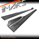 MARS 230 cm Universal Carbon Fibre Side Skirts Under lip Spoiler Bodykits B Type