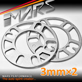 2x Mars Performance wheels Universal Aluminium 3 mm Wheel Spacer Washer