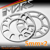 2x Mars Performance wheels Universal Aluminium 5 mm Wheel Spacer Washer