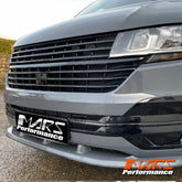 Gloss Black BILLET style badgeless Front Bumper Bar Upper Grill for Volkswagen VW Transporter Multivan Caravelle California T6.1 2020-2024