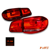 Clear Red Update Style LED 3D Stripe Bar Tail lights for Volkswagen VW Tiguan 5N 2008-2011