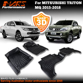 TPE 3D Moulded Car Floor Mats for Mitsubishi Triton Dual Cab MQ 2015-2018