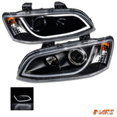 Black 3D DRL LED Projector Head Lights for Holden Commodore & HSV VE Series 2 2009-2013