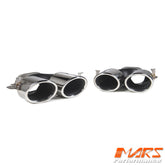 Silver Replacement Exhaust Muffler Tips for Mercedes Benz AMG W177 V177 A45 & W118 C118 CLA45 & X247 GLB45 & H247 GLA45