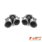 Silver Replacement Exhaust Muffler Tips for Mercedes Benz AMG W177 V177 A45 & W118 C118 CLA45 & X247 GLB45 & H247 GLA45