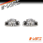 Silver AMG Style Exhaust Muffler Tips for Mercedes-Benz W166 ML63 / X166 GL63 / C218 CLS63