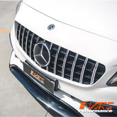 Chrome Black Panamericana Front Bumper Bar Grille Grill for Mercedes-Benz A-Class W176 16-18 include A45 AMG