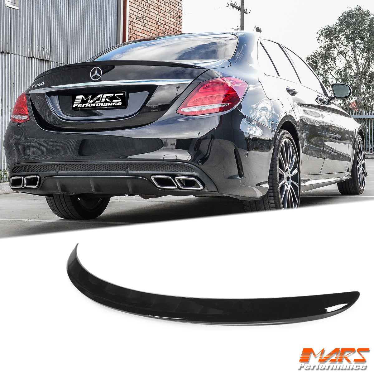 Black AMG Style Lip Spoiler Bodykit for C-Class W205 & C43 C63 15-21 Mars Performance Black AMG Style Lip Spoiler Bodykit for C-Class W205 & C43 C63 15-21 Mars Performance