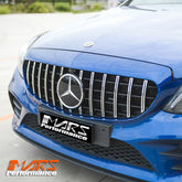 C63 Panamericana Style Front Bumper Bar Grille Grill Bodykit for Mercedes-Benz C-Class W205 C205 S205 A205 2019-2021 & C43 AMG
