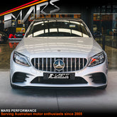 C63 Panamericana Style Front Bumper Bar Grille Grill Bodykit for Mercedes-Benz C-Class W205 C205 S205 A205 2019-2021 & C43 AMG