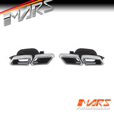 Silver AMG Style Exhaust Muffler Tips for Mercedes-Benz E-Class W212 Update E63 E63S