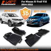 TPE 3D Moulded Car Floor Mats for Nissan X-TRAIL T32 2017-2023