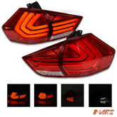 Full Red 3D Stripe Bar Full LED Tail Lights for Nissan X-TRAIL T32 Series 1 2014-2017