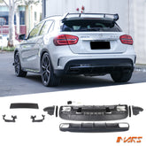 Rear Bumper bar Diffuser Bodykit for Mercedes-Benz GLA-Class & GLA45 AMG X156 2013-2016