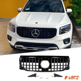 Black GLB35 Panamericana Style Front Grille Grill Bodykit for Mercedes-Benz GLB-Class X247 -No AMG Sport Bumper Bar 2020-2023