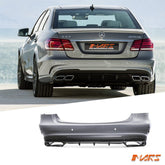 AMG E63 - S Style Rear Bumper bar Bodykit & Diffuser for Mercedes - Benz E - Class Sedan W212 2014 - 2016 - Mars Performance