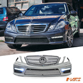 AMG E63 Style Front Bumper Bar Bodykit & DRL lights for Mercedes - Benz E - Class W212 Sedan & Wagon 2009 - 2013 - Mars Performance