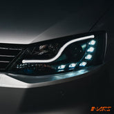 Black 3D LED DRL Projector Head Lights for VolksWagen VW Jetta 1B 2011 - 2017 - Mars Performance