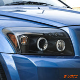 Black Angel - Eyes Halo Projector Head Lights for Dodge Caliber 2006 - 2012 - Mars Performance