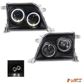 Black Angel Eyes Head Lights for Toyota LANDCRUISER Prado FJ90 LC90 1997 - 2002 - Mars Performance