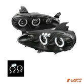 Black Angel Eyes Projector Head Lights for MAZDA MX - 5 NB 2001 - 2005 - Mars Performance