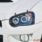 Black Angel Eyes Projector Head Lights for Subaru Impreza 2003 - 2005 Sedan & Wagon - Mars Performance