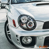 Black Angel Eyes Projector Head Lights for Subaru Impreza & WRX STI 2001 - 2003 - Mars Performance