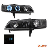 Black CCFL Angel - Eyes Projector Head Lights for Honda Accord 1994 - 1997 - Mars Performance