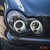 Black CCFL Angel Eyes Projector Head Lights for Mercedes - Benz C - Class W203 Sedan & Wagon 2000 - 2007 - Mars Performance