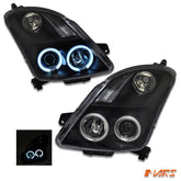 Black CCFL Angel Eyes Projector Head Lights for Suzuki Swift 2004 - 2010 - Mars Performance
