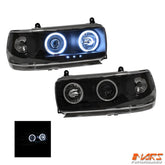 Black CCFL Angel Eyes Projector Head Lights for Toyota LANDCRUISER 80 Series FJ80 LC80 1990 - 1997 - Mars Performance
