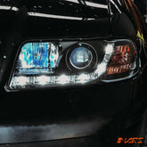 Black DAY - TIME LED DRL Projector Head Lights for AUDI A4 B5 95 - 98 99 - 01 - Mars Performance