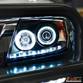 Black DRL LED & CCFL Angel Eyes Projector Head Lights for Toyota Hilux VIGO 2011 - 2015 SN - Mars Performance
