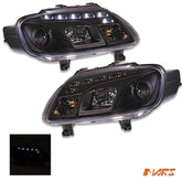 Black DRL LED Day Time Projector Head Lights for VolksWagen VW Caddy 2006 - 2010 - Mars Performance
