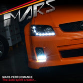 Black DRL LED Projector Head Lights for Holden Commodore & HSV VE Series 1 - Mars Performance