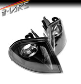 Black Front Bumper Bar Corner Turn Signal Indicator Lights for BMW E46 Sedan 1998 - 2001 Pre Update - Mars Performance