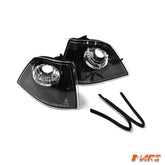 Black Front Bumper Bar Turn Signal Indicator Corner lights for BMW E36 3 - Series 2 doors Coupe 1992 - 1999 - Mars Performance