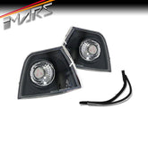 Black Front Bumper Bar Turn Signal Indicator Corner lights for BMW E36 3 - Series 4 doors Sedan 1991 - 1998 - Mars Performance