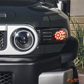 Black Front Full LED Corner Turn Signal Indicator Lights For Toyota FJ - Cruiser 2006 - 2022 - Mars Performance