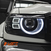 Black Full LED Dual Beam Head Lights for Toyota Land Landcruiser 70 Series 2007 - 2022, FJ70 LC73 LC76 LC78 LC79 - Mars Performance