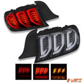 Black Full LED Tail Lights with sequential indicator for Ford Mustang FM FN 2015 - 2022 - Mars Performance