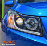Black LED 3D DRL Projector & Halo Head Lights Holden Cruze 09 - 11 & 15 - 18 - Mars Performance