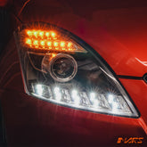 Black LED DRL Dual Beam Projector Head Lights for Suzuki Swift 2011 - 2017 - Mars Performance