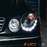 Black LED DRL Projector Head Lights for Mercede - Benz CLK - Class W209 C209 A209 2002 - 2009 - Mars Performance